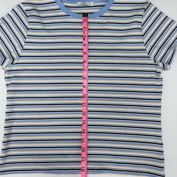 Cotton On Striped Short Sleeve Tee - Blue, Black, White, Tan - Picture 3 of 5